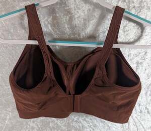 Truekind Womens Seamless Wireless Seamless Comfort Bra Brown Size 3XL Plus Size
